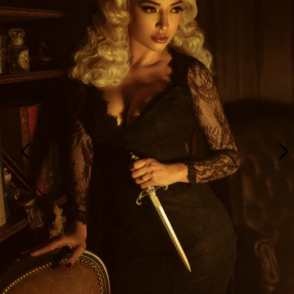 La Femme en Noir Dresses & Skirts - SOLD - La Femme en noir large La Dentelle dress